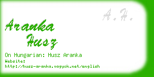 aranka husz business card